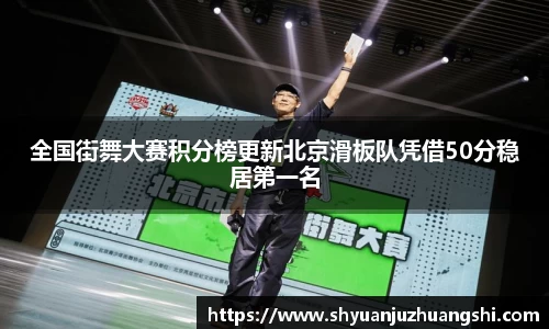 全国街舞大赛积分榜更新北京滑板队凭借50分稳居第一名